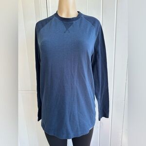 Eddie Bauer Mens Sz Medium Long Sleeve T Shirt Dark Blue Cotton Blend